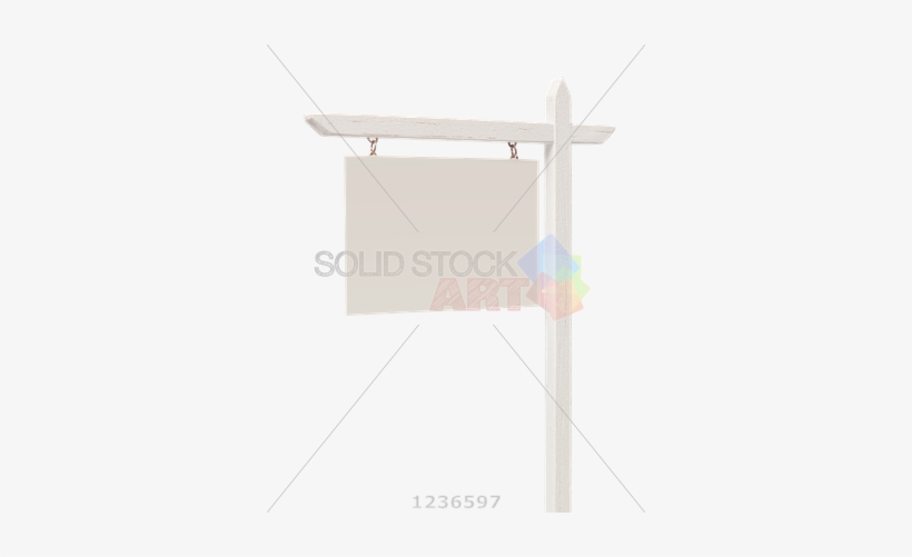 Stock Photo Of Vector Blank Hanging Street Sign On - Number, transparent png