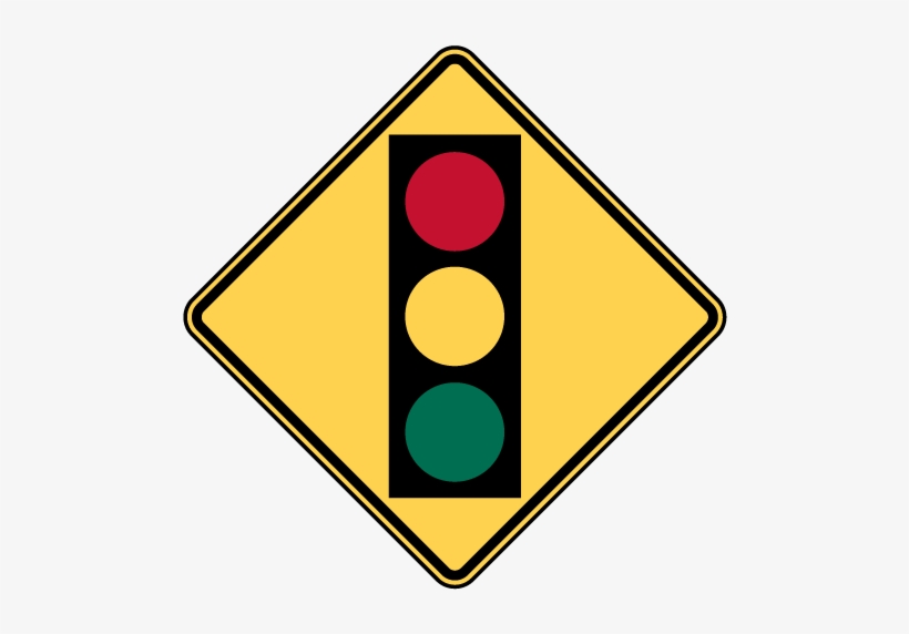 Arrow Traffic Light Ahead - Traffic Light Road Sign, transparent png