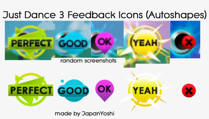 Just Dance 2 Just Dance 3 Feedback Icons By Japanyoshi-d5xfdw2 - Just Dance 2 Perfect, transparent png