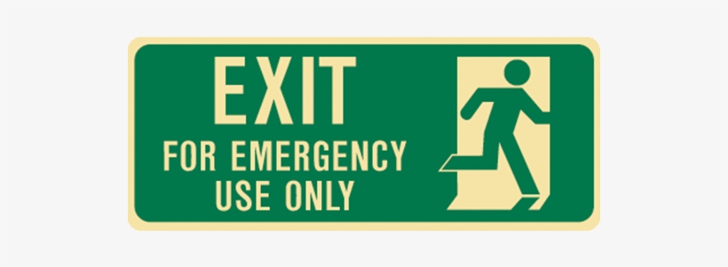 Brady Glow In The Dark And Standard Floor Exit For - Exit/evacuation Signs - Exit For Emergency Use Only, transparent png