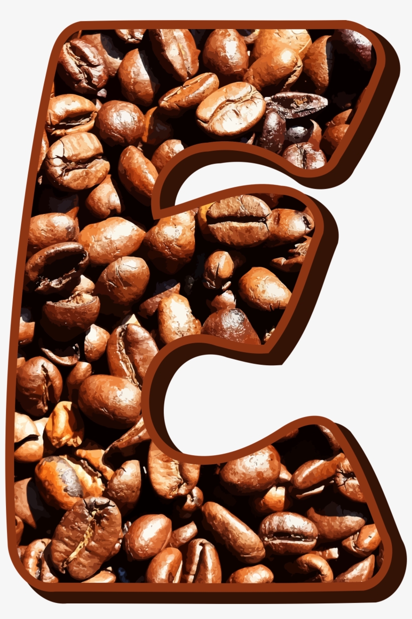 Big Image - Coffee Bean Letter, transparent png