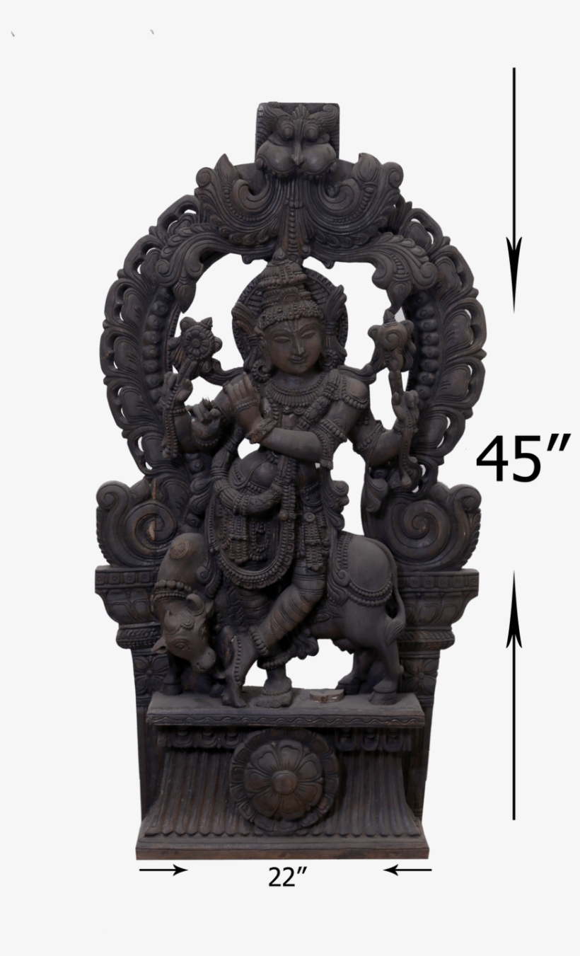 More Views - 1 - Prevnext - Krishna With Cow - Statue, transparent png