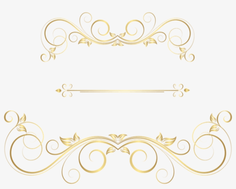 Free Png Download Gold Ornaments Decorative Clipart - Calligraphy, transparent png