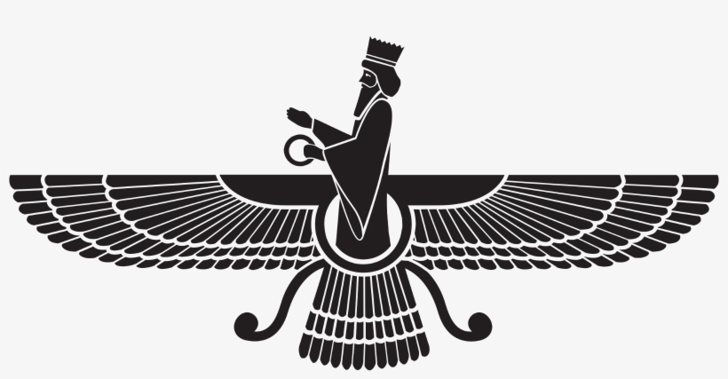 Zoroastrianism Symbol Black And White, transparent png