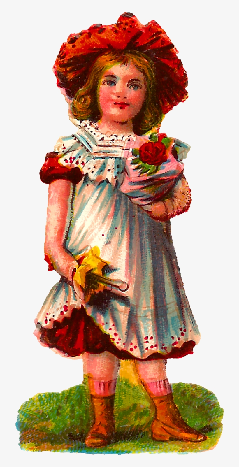Victorian Girl Fashion Clip Art Download Png - Illustration, transparent png