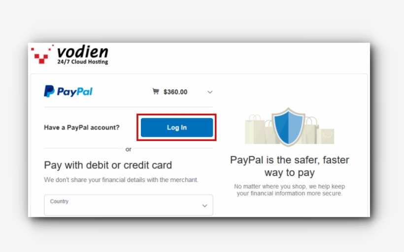 Click The Log In Button Under Paypal - Paypal, transparent png