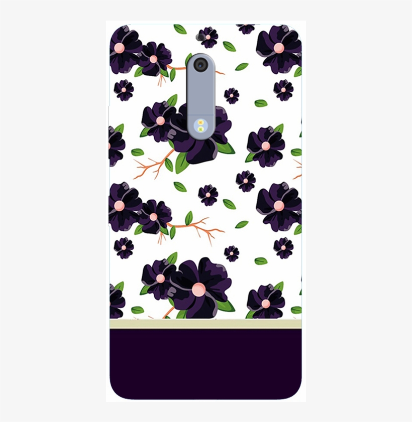 Nokia 5 Black And White Floral Designer Printed 3d - Mi Redmi Y1 Mobile Cover, transparent png