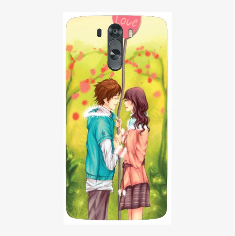Lg G3 Stylus Love Couple Designer 3d Printed Mobile - Romantic Cartoon Pic Love Couple, transparent png