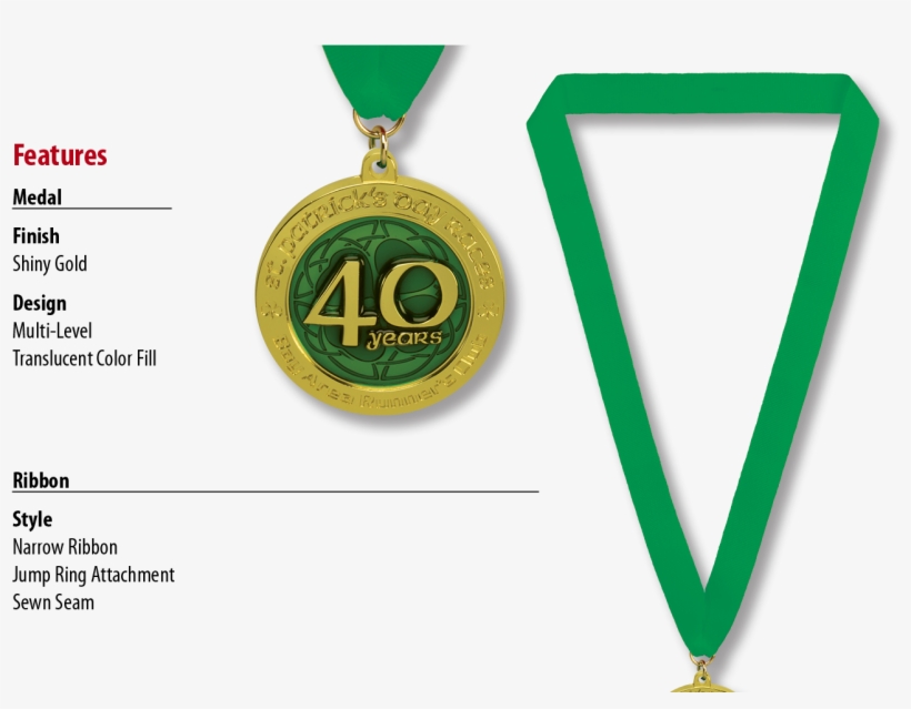 Gold Colored Neck Ribbon For Running Medals - Medal Ribbons Png, transparent png