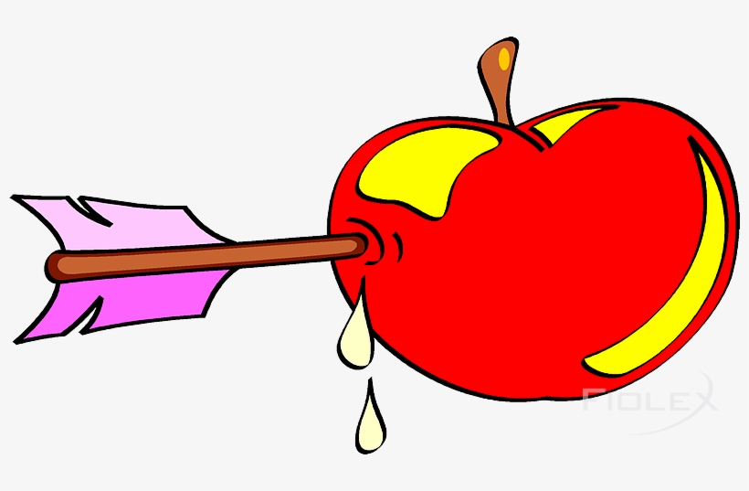 Arrow In Apple, transparent png