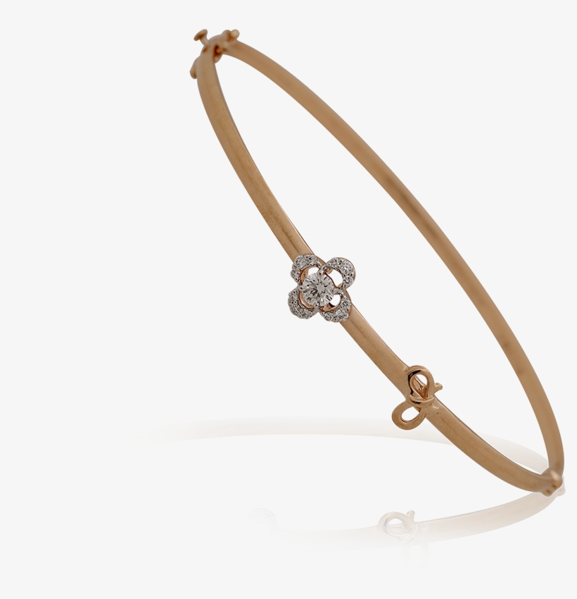 Stylish Floral Diamond Bracelet - Bangle, transparent png