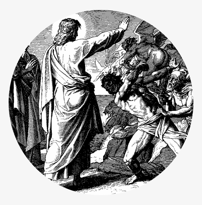 Jesus Casts Out Demons - Jesus Vs Demons, transparent png