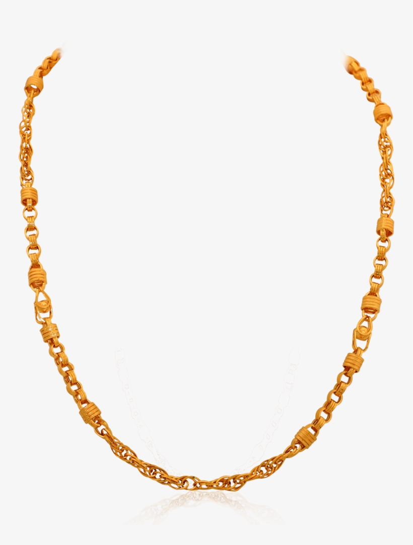 Unique Patterned Gold Chain - Necklace, transparent png