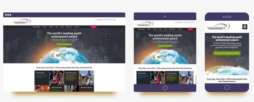 A Charity Web Design For The Duke Of Edinburgh's International - Charity Website Design, transparent png