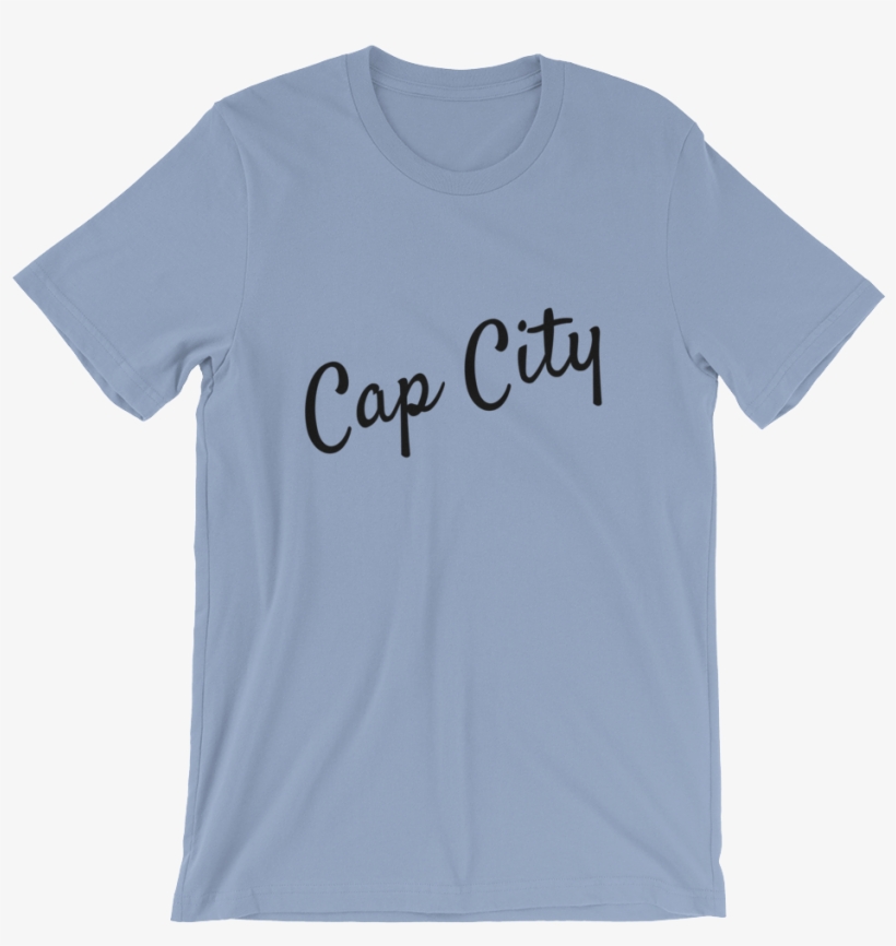 Merch1 Black Mockup Front Wrinkled Baby-blue - Number, transparent png