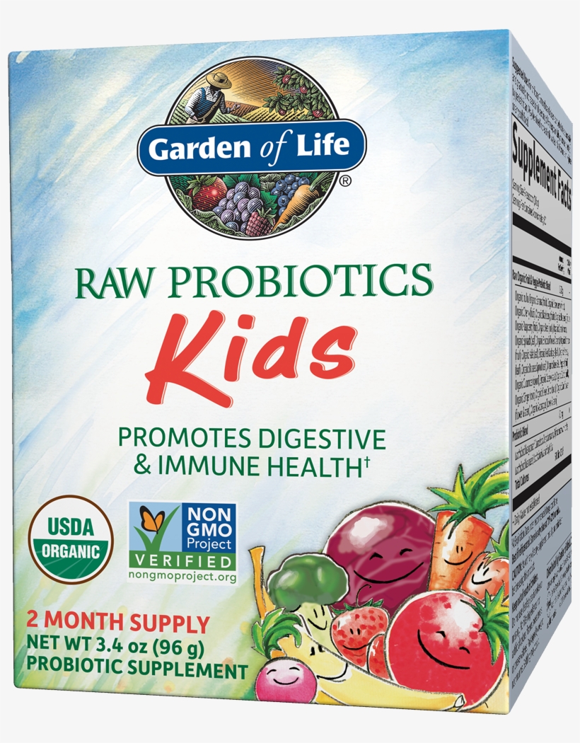 Garden Of Life Raw Probiotics For Kids Digestive Powder, - Raw Probiotics For Kids, transparent png