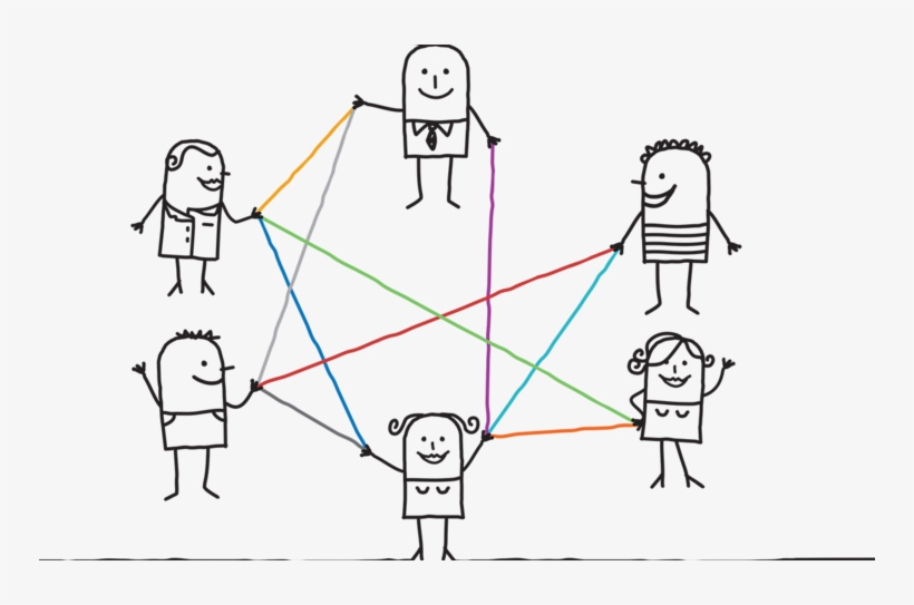Sharing Concept Squiggly Figures - Nouvel An 2019 Caricature, transparent png