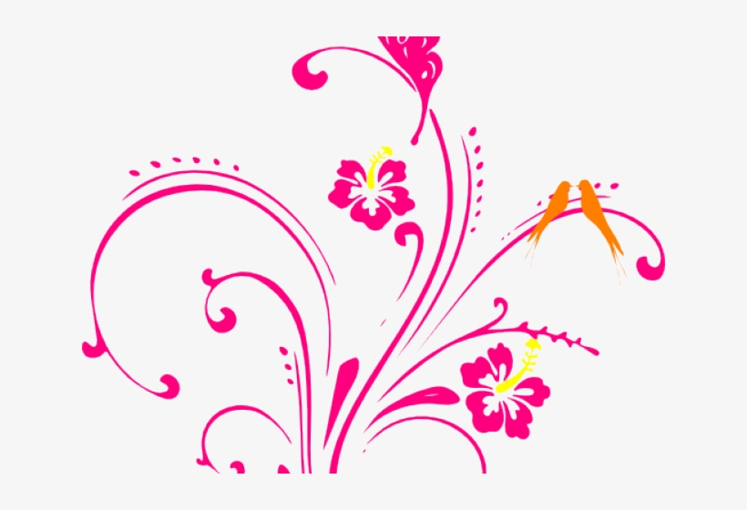 Flowers Borders Clipart Butterfly - Flower Butterfly Clip Art, transparent png