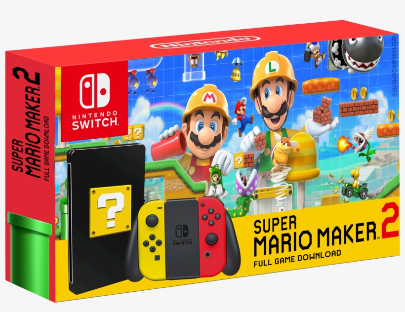 Mockupmario Maker 2 Photoshopped Switch Box Design - Mario Maker 2, transparent png