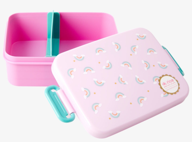 Pink Rainbow Print Lunchbox By Rice Dk - Tupper Infantil Compartimentos, transparent png