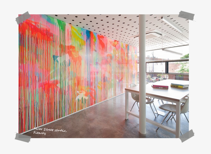 Colourful Office Design, Pink Wall, Office Divider - Wall Painting With Balloons, transparent png