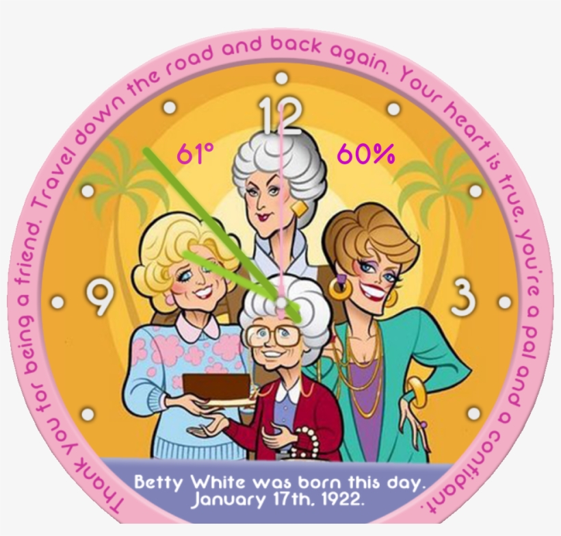 Golden Girls Watch Face For Android Wear Watches - Golden Girls Clip Art, transparent png