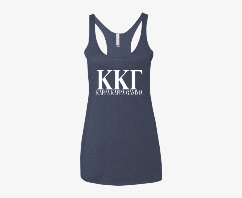 Kappa Kappa Gamma Triblend Racerback Tank - Shirt, transparent png