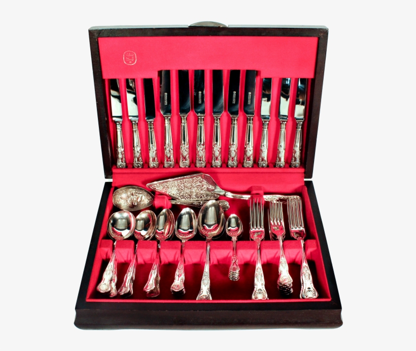 Cutlery Set Kings Pattern In Canteen - Makeup Brushes, transparent png