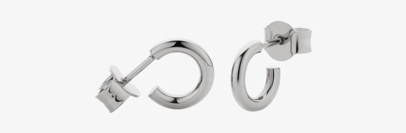 Meadowlark • Taboo Hoop Earrings Small • Sterling Silver - Earrings, transparent png