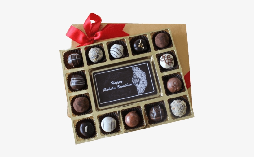 Jus' Trufs Happy Raksha Bandhan With Belgian Truffles - Chocolates For Raksha Bandhan, transparent png