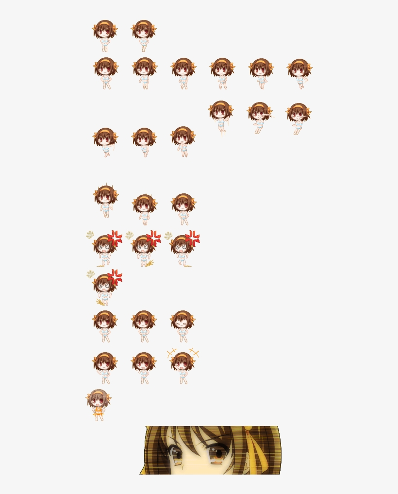 Haruhi Suzumiya - Chibis Anime, transparent png