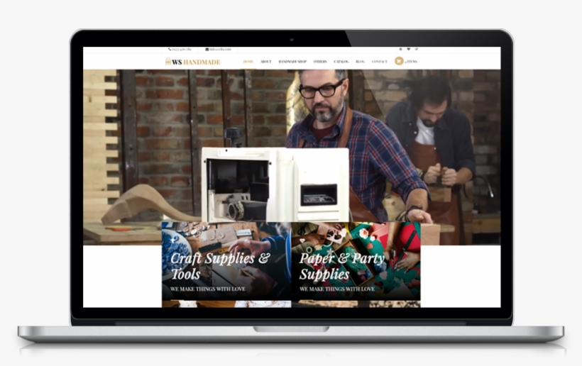 Ws Handmade Free Responsive Wordpress Theme Mac - Wordpress, transparent png