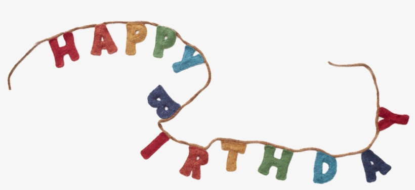 Garland Clipart Happy Birthday - Calligraphy, transparent png