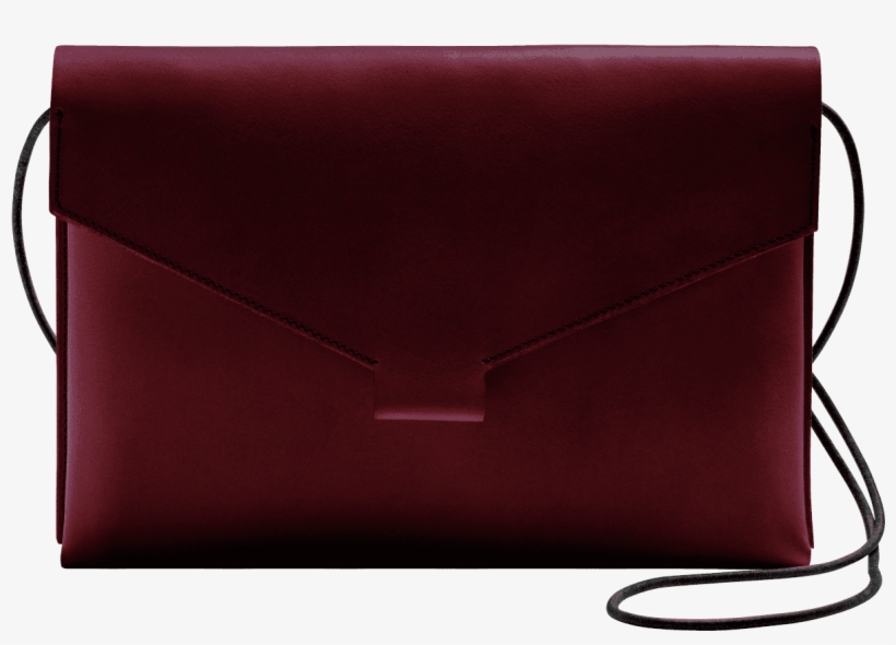 Burgundy Fold Handbag Front - Wristlet, transparent png