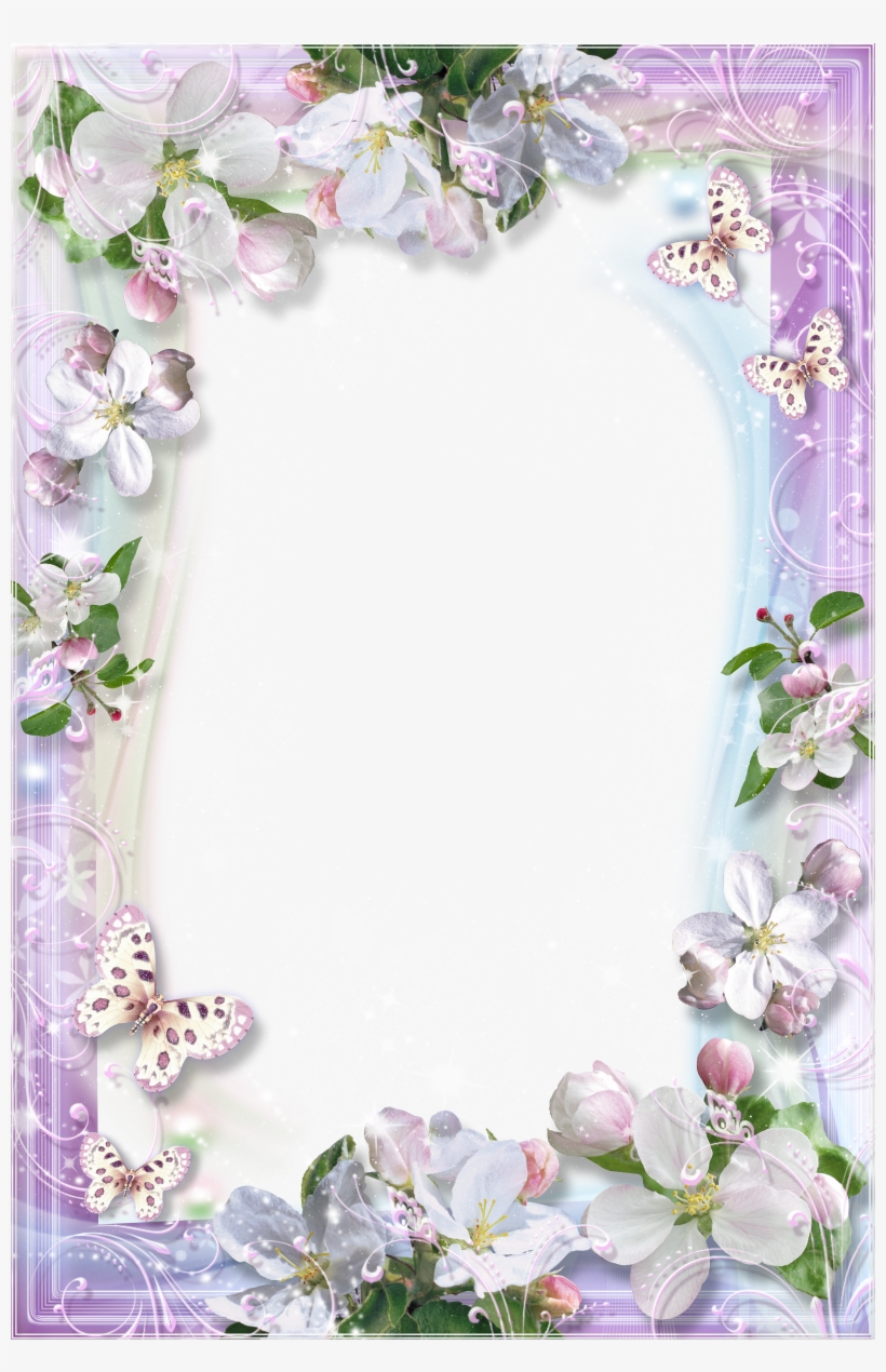 Beautiful Flowers Transparent Frame Gallery Yopriceville - Beautiful Transparent Frame Flowers, transparent png