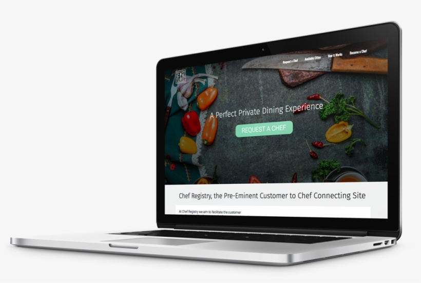 Chef Site Mockup - Netbook, transparent png