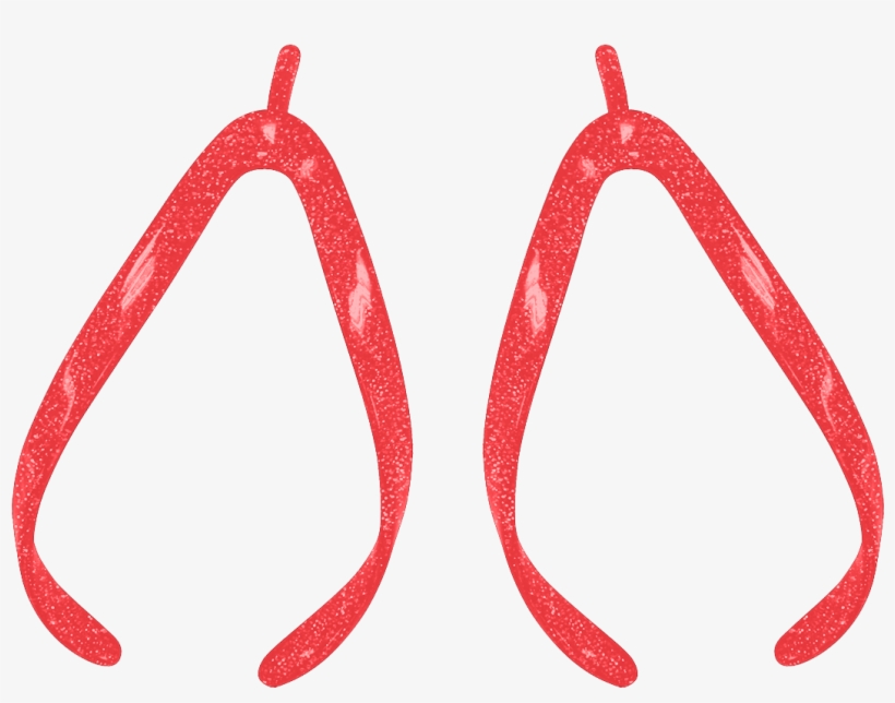 Strap Women 35/36 Hot Red Glitter - Earrings, transparent png