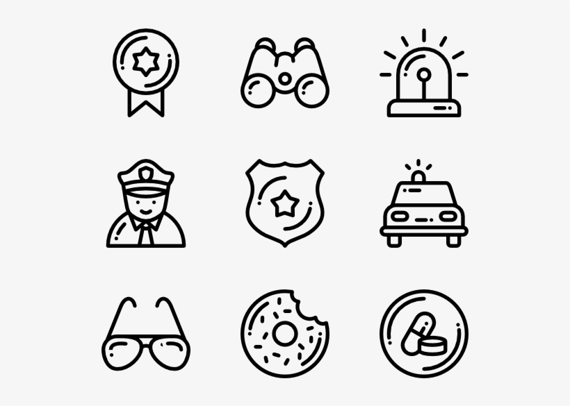 Police Department - Hand Drawn Icon Png, transparent png