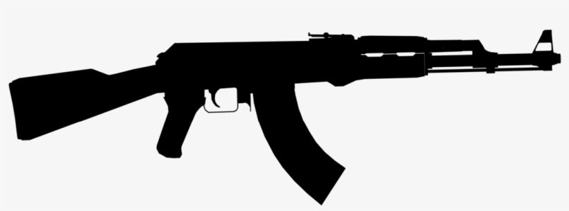 Weapons Gun Silhouette - Ak 47, transparent png
