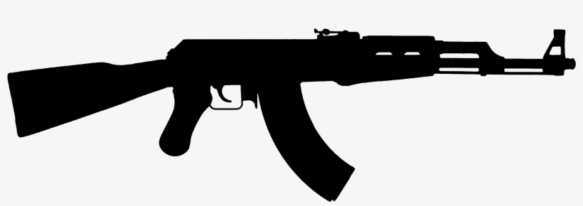 Weapon Silhouette Assault Rifle Silhouette - Ak47 Silhouette, transparent png