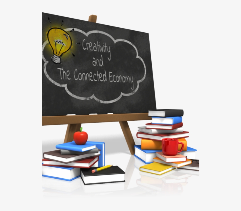 A Blackboard That Reads "creativity And The Connected - Organizacion De La Escuela Dominical, transparent png