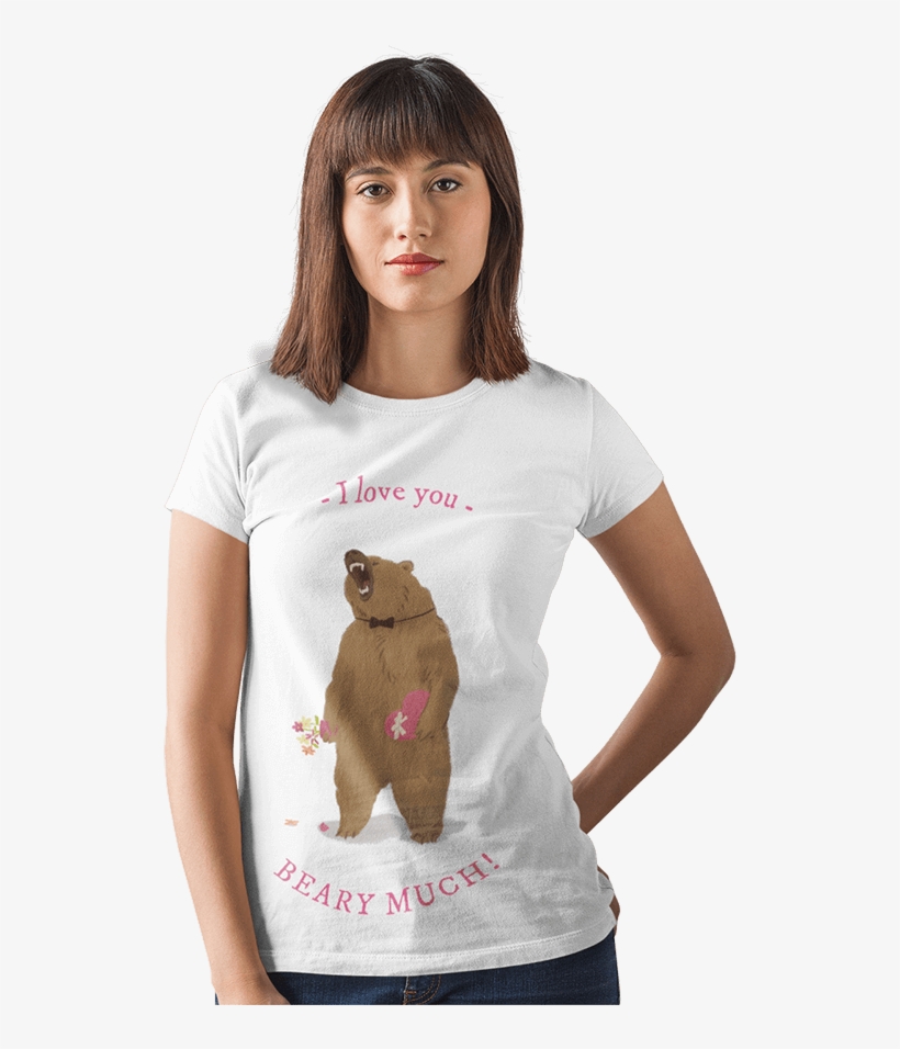 T Shirt Mockup Of A Young Woman Posing At A Photo Studio - Smiling Woman On Transparent Background, transparent png