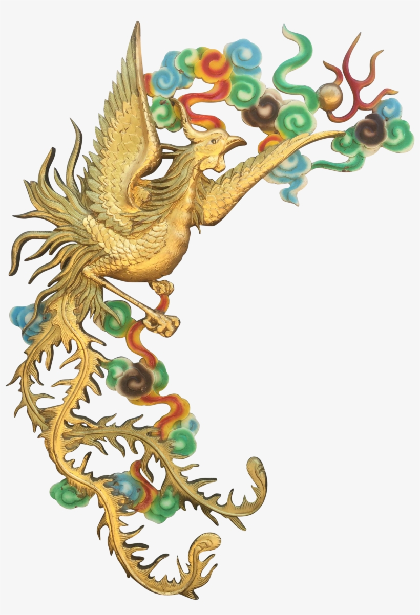 Image Black And White Stock Vintage Carved Wood Wall - Asian Phoenix, transparent png