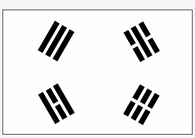 South Korea Logo Black And White - South Korea Flag Png, transparent png