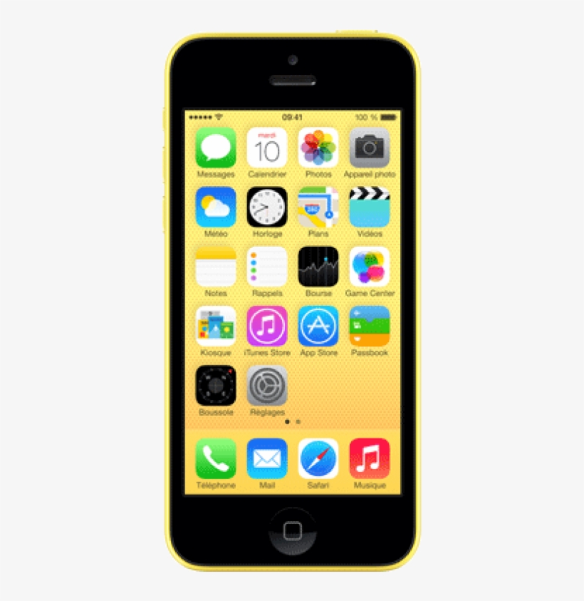 Iphone 5c 16go 4 Large - Iphone 5c Yellow, transparent png