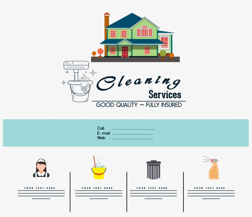 Cleanliness Flyer Icon Home - Cleaning Service Promotion Advertisement, transparent png