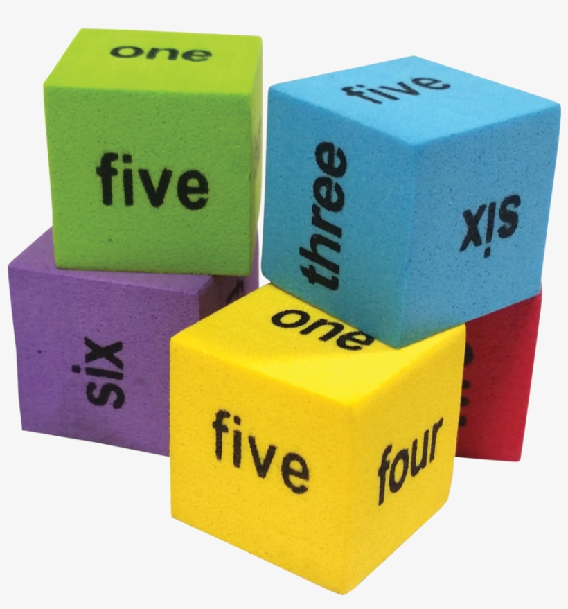 Tcr20822 Colorful Number Word Dice Image - Toy Block, transparent png