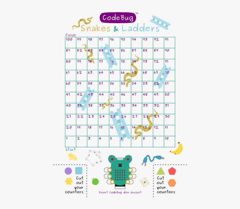 Create A Codebug Dice And Make Some Cool Board Games - Diagram, transparent png