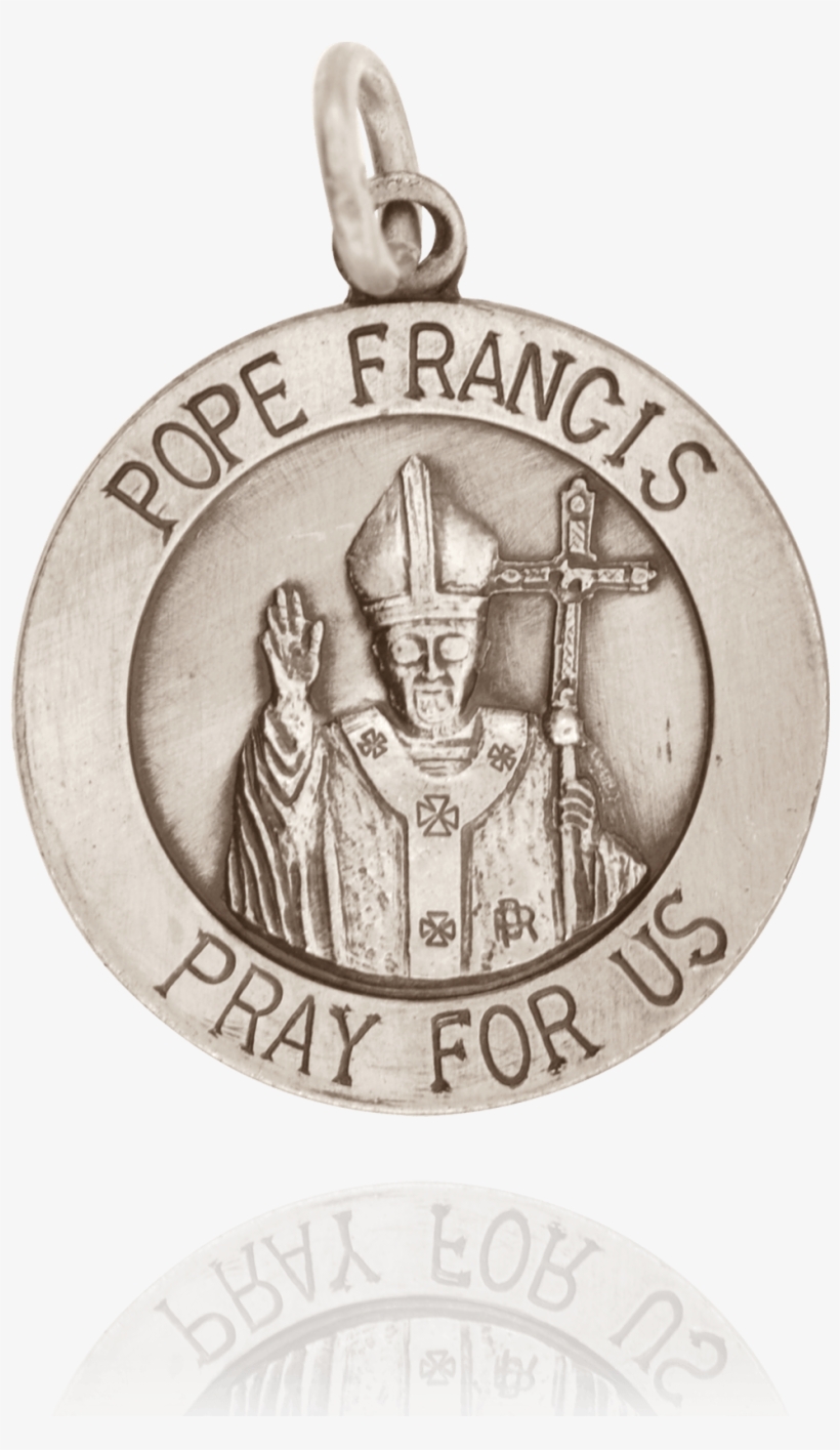Sterling Silver Round Pope Francis Medallion - Pendant, transparent png