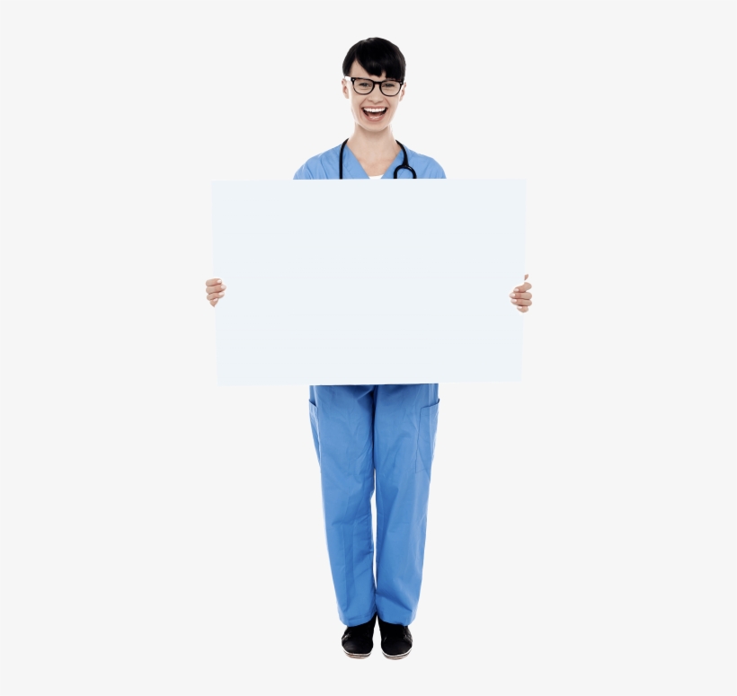 Free Png Download Doctor Holding Banner Png Images - Cartoon, transparent png